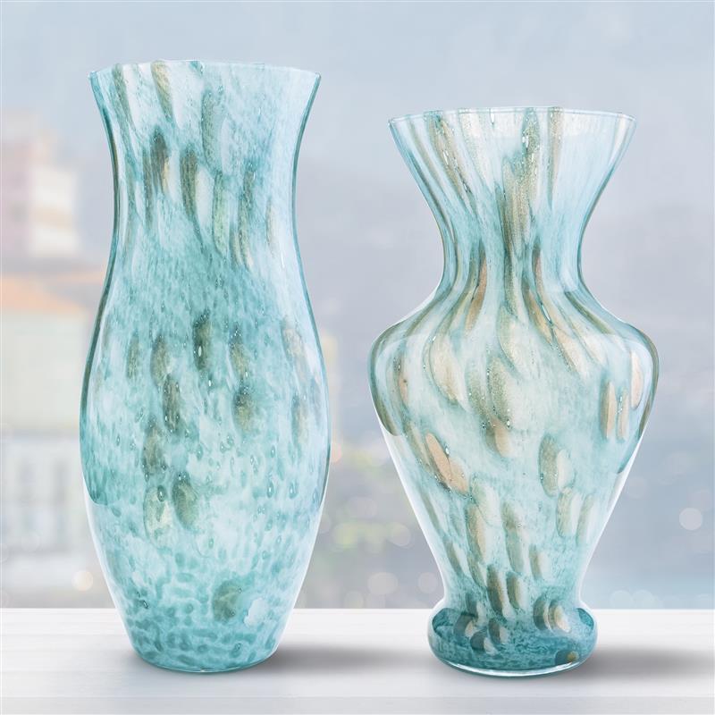 Murano Ulisse and Claudia Vase Set